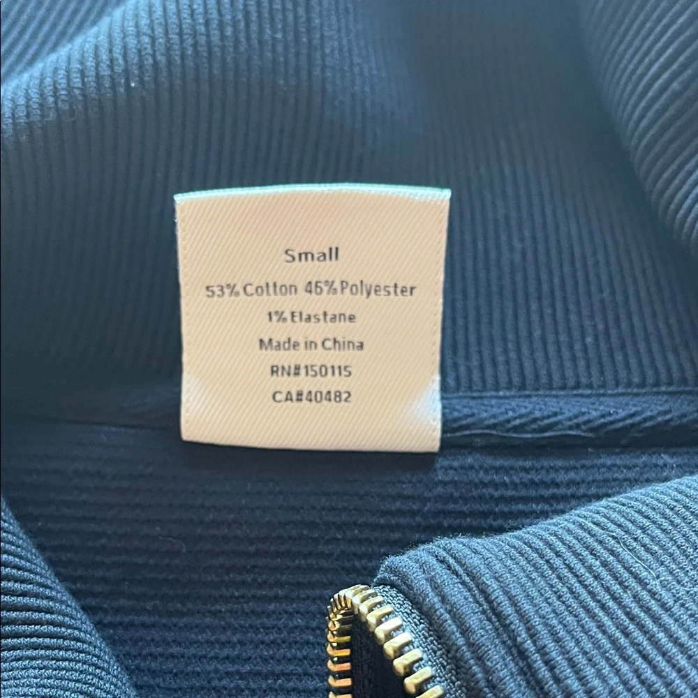 Varley Vine Half Zip Ottoman Rib Pullover with Gold Accents - Picture 9 of 9